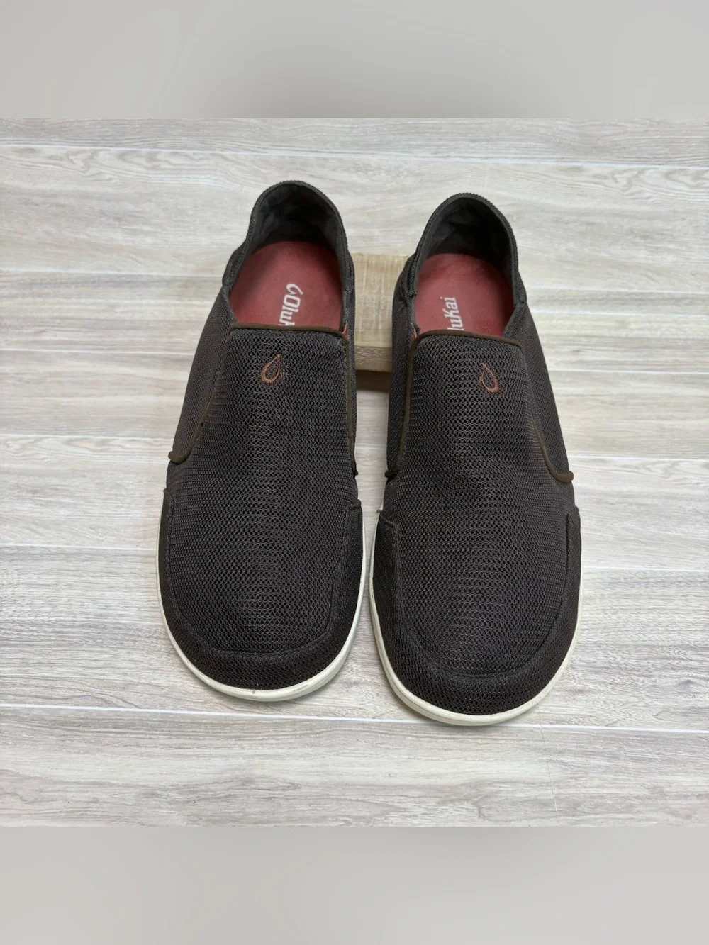 Olukai Men's Nohea Mesh Slip On Boat Shoes Size 10.5